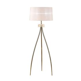Loewe Antique Brass-White Floor Lamps Mantra Shaded Floor Lamps Loewe Antique Brass-White Floor Lamps Mantra Shaded Floor Lamps